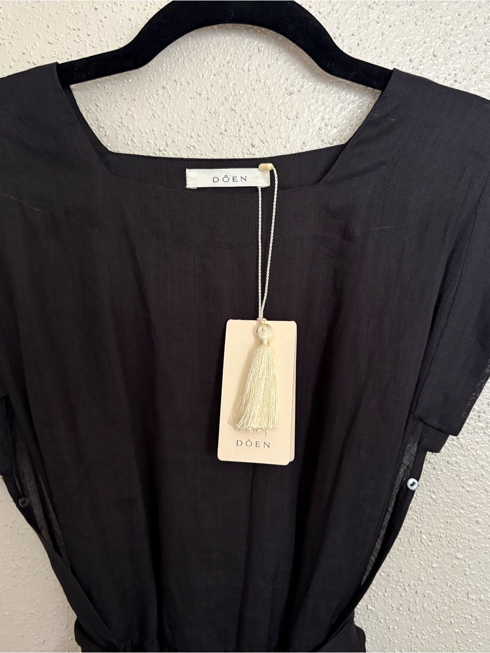 NWT DOEN Pacifica Ramie Tie-Waist Midi Dress - Picture 7 of 9